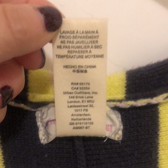 Free People Stripe Knit Poncho Womens ONE SIZE - Picture 9 of 11